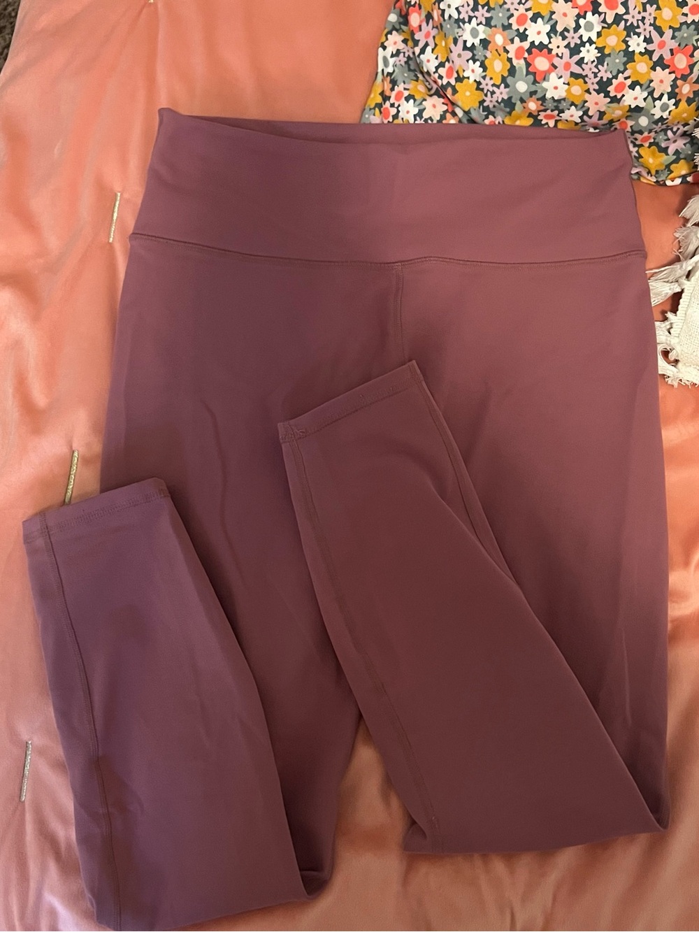 Fabletics PowerHold Dusty Mauve High-Waist 7/8 Leggings